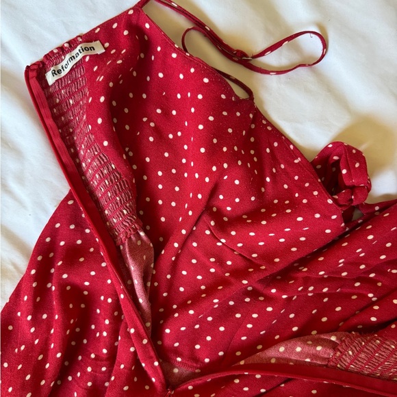 Reformation Red Polka Dot Dress - Picture 3 of 4